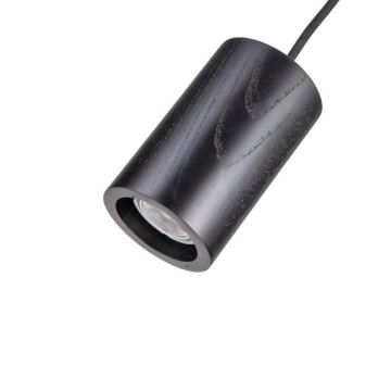 Candeeiro suspenso 1xGU10/10W/230V cinza/madeira maciça preto