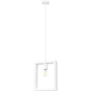 Candeeiro suspenso ARIES 1xE27/15W/230V faia/branco