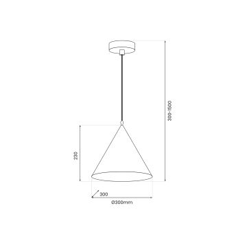 Candeeiro suspenso BOSCO 1xE27/15W/230V castanho