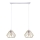 Candeeiro suspenso CEED GOLD 2xE27/60W/230V branco/dourado