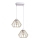 Candeeiro suspenso CEED GOLD 2xE27/60W/230V diâmetro 28 cm branco/dourado