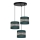 Candeeiro suspenso CORAL 3xE27/60W/230V verde