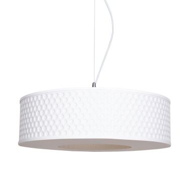 Candeeiro suspenso GARDA 1xE27/60W/230V diâmetro 40 cm branco