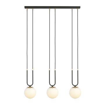 Candeeiro suspenso GLAM 3xE14/10W/230V preto