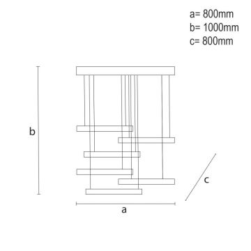 Candeeiro suspenso LED com regulação LED/100W/230V 3000-6500K + comando