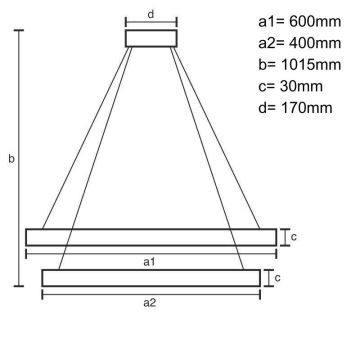 Candeeiro suspenso LED com regulação LED/100W/230V 3000-6500K + comando