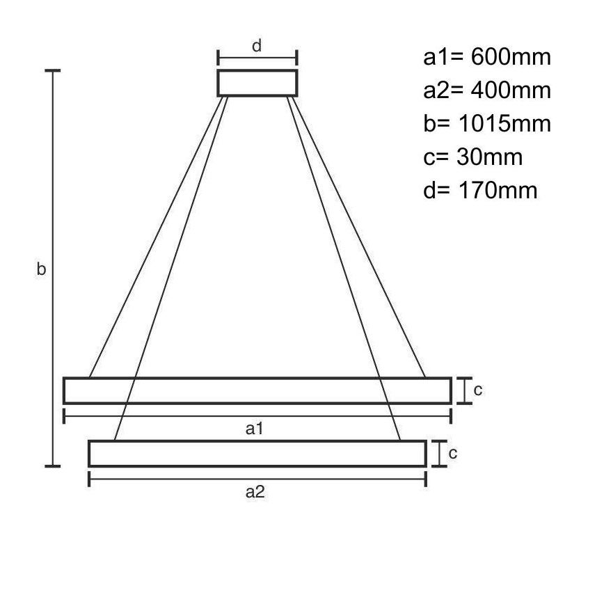 Candeeiro suspenso LED com regulação LED/100W/230V 3000-6500K + comando