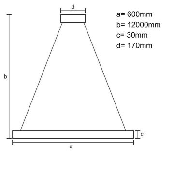 Candeeiro suspenso LED com regulação LED/75W/230V 3000-6500K + comando