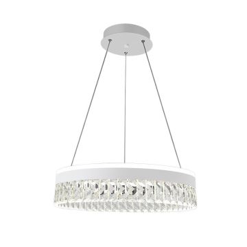 Candeeiro de cristal suspenso LED com regulação LED/90W/230V 3000-6500K branco + comando