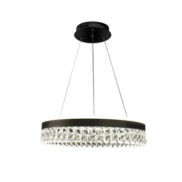 Candeeiro de cristal suspenso LED com regulação LED/90W/230V 3000-6500K preto + comando