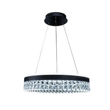 Candeeiro de cristal suspenso LED com regulação LED/90W/230V 3000-6500K preto + comando