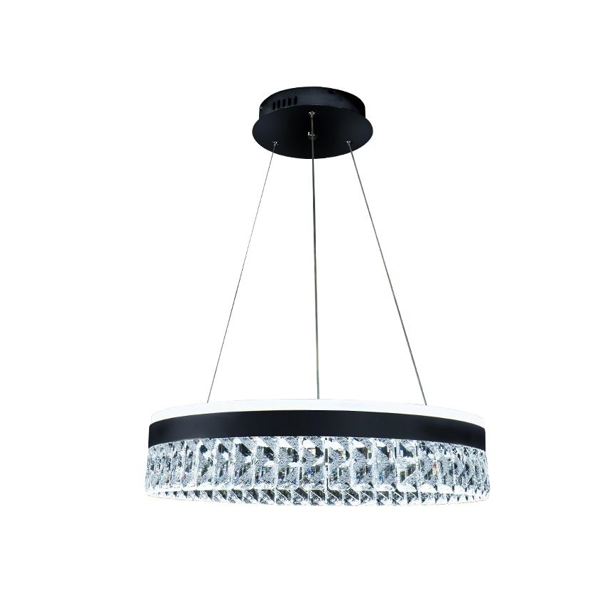 Candeeiro de cristal suspenso LED com regulação LED/90W/230V 3000-6500K preto + comando