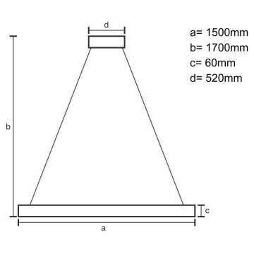 Candeeiro suspenso LED LED/26W/230V 4000K 150 cm faia/madeira maciça