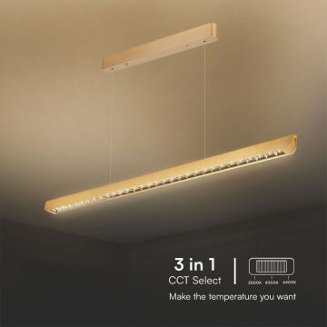 Candeeiro suspenso LED LED/36W/230V 3000/4000/6400K dourado