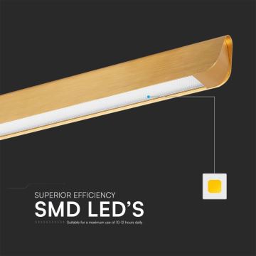 Candeeiro suspenso LED LED/36W/230V 3000/4000/6400K dourado