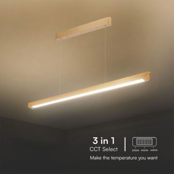 Candeeiro suspenso LED LED/36W/230V 3000/4000/6400K dourado