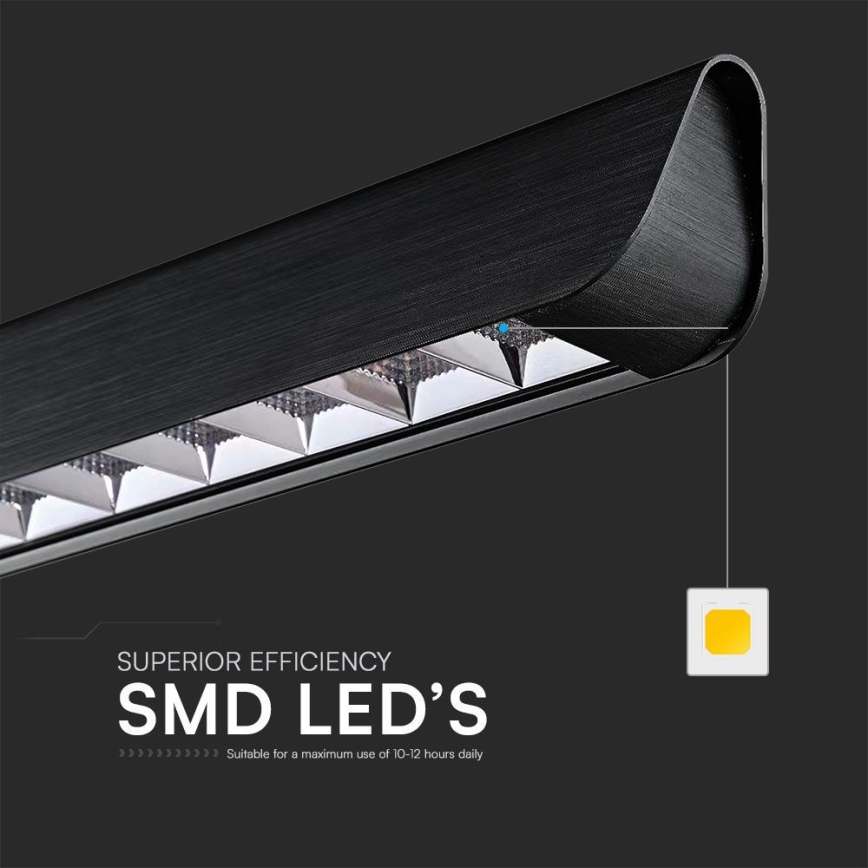 Candeeiro suspenso LED LED/36W/230V 3000/4000/6400K preto