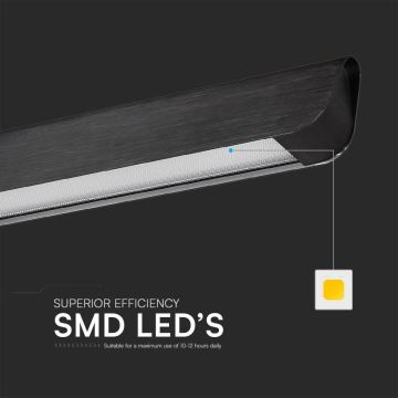 Candeeiro suspenso LED LED/36W/230V 3000/4000/6400K preto