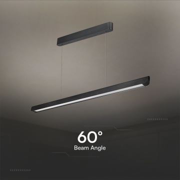 Candeeiro suspenso LED LED/36W/230V 3000/4000/6400K preto