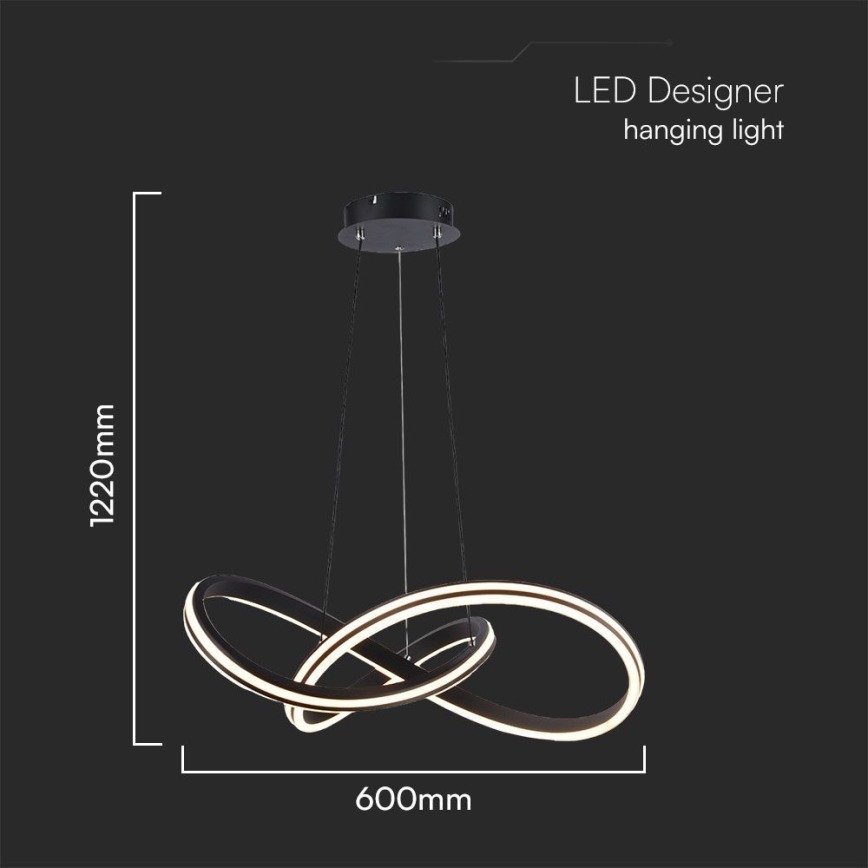 Candeeiro suspenso LED LED/40W/230V 3000/4000/6400K