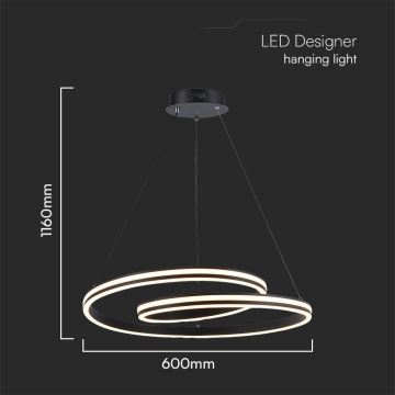 Candeeiro suspenso LED LED/40W/230V 3000/4000/6400K