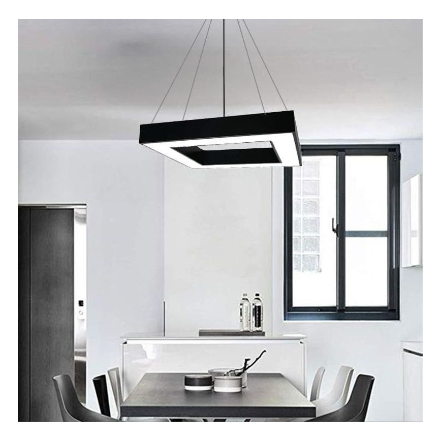 Candeeiro suspenso LED LED/55W/230V 4000K 80x80 cm