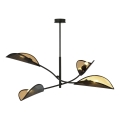 Candeeiro suspenso LOTUS 4xE14/10W/230V preto/dourado