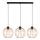 Candeeiro suspenso MATT 3xE27/60W/230V preto/cobre