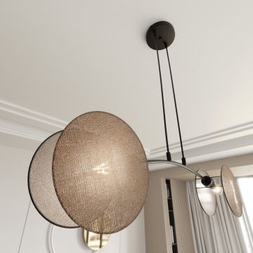 Candeeiro suspenso MOTIF 2xE27/15W/230V bege