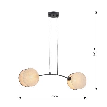 Candeeiro suspenso MOTIF 2xE27/15W/230V bege