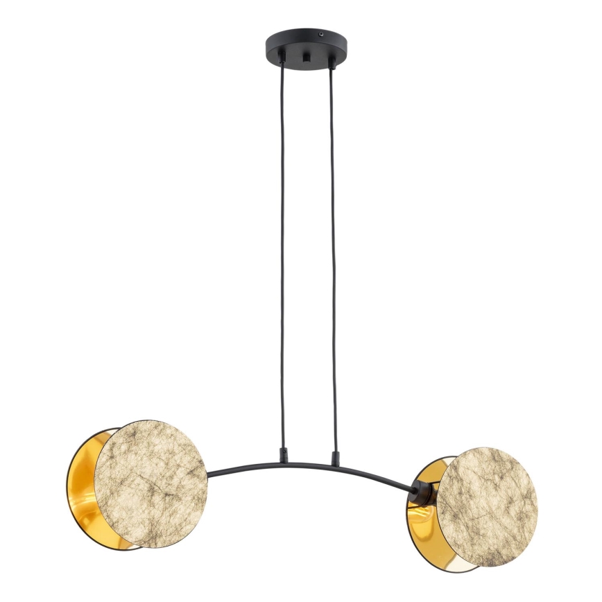 Candeeiro suspenso MOTIF 2xE27/15W/230V dourado