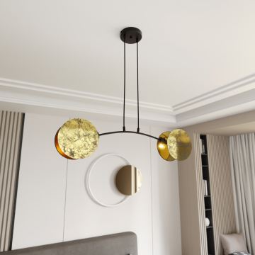 Candeeiro suspenso MOTIF 2xE27/15W/230V dourado