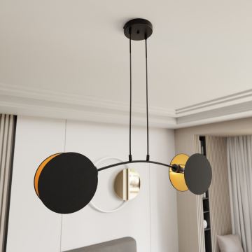 Candeeiro suspenso MOTIF 2xE27/15W/230V preto