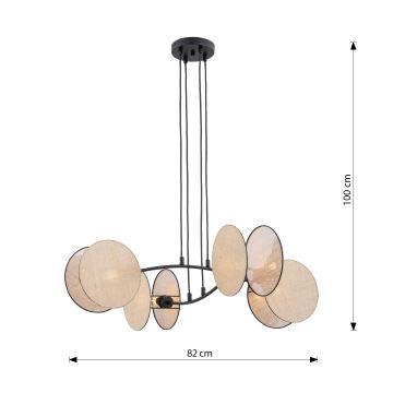 Candeeiro suspenso MOTIF 4xE27/15W/230V bege