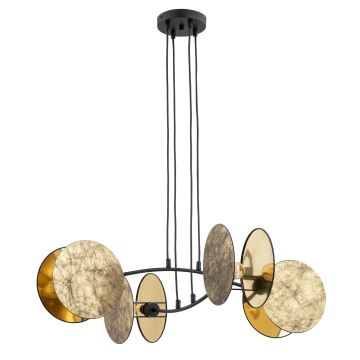 Candeeiro suspenso MOTIF 4xE27/15W/230V dourado