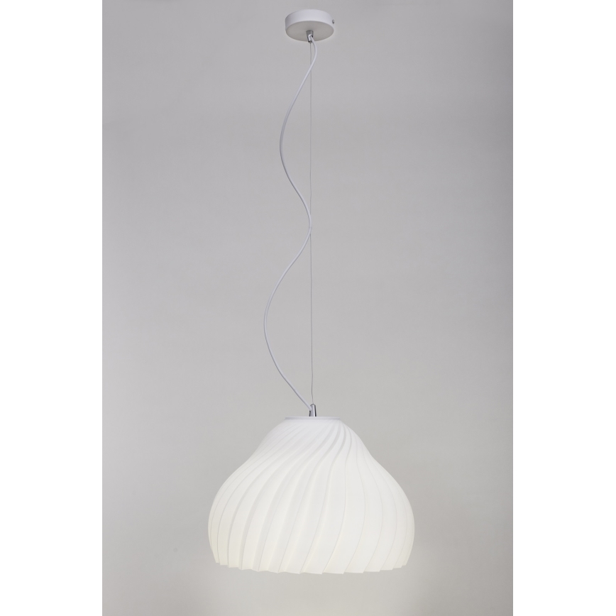 Candeeiro suspenso SILVO 1xE27/60W/230V diâmetro 38 cm branco