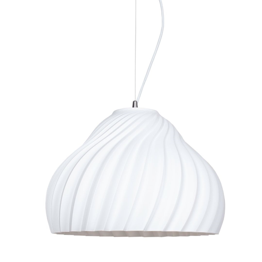 Candeeiro suspenso SILVO 1xE27/60W/230V diâmetro 38 cm branco