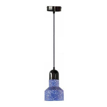 Candeeiro suspenso TERRAZZO 1xE27/60W/230V diâmetro 12 cm azul