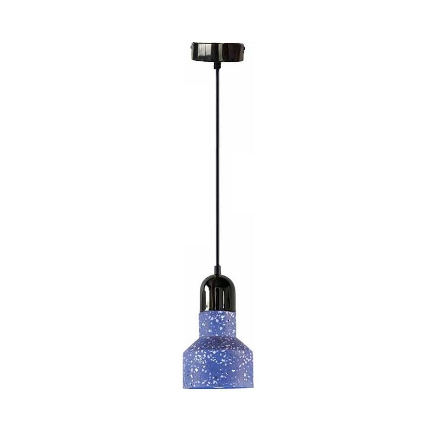 Candeeiro suspenso TERRAZZO 1xE27/60W/230V diâmetro 12 cm azul