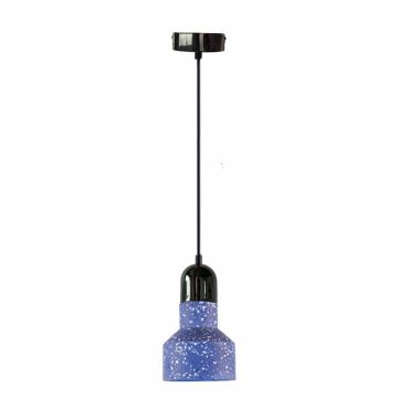 Candeeiro suspenso TERRAZZO 1xE27/60W/230V diâmetro 12 cm azul