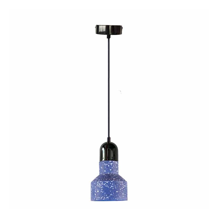 Candeeiro suspenso TERRAZZO 1xE27/60W/230V diâmetro 12 cm azul