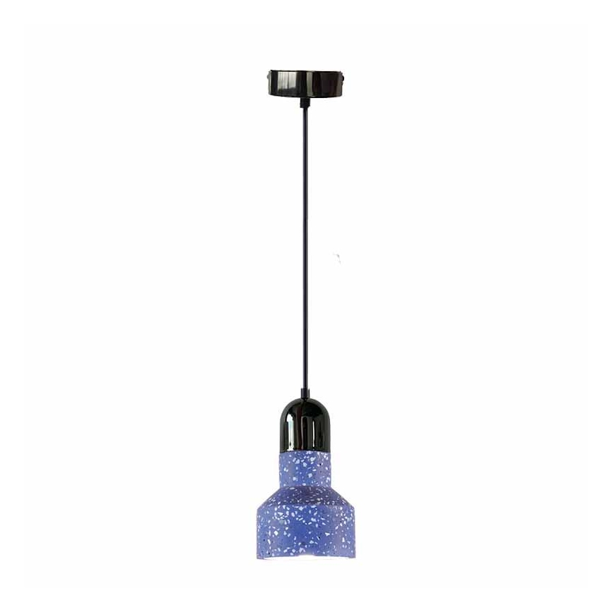 Candeeiro suspenso TERRAZZO 1xE27/60W/230V diâmetro 12 cm azul