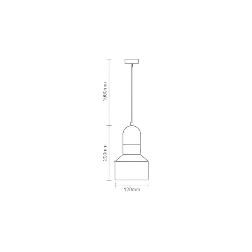 Candeeiro suspenso TERRAZZO 1xE27/60W/230V diâmetro 12 cm azul