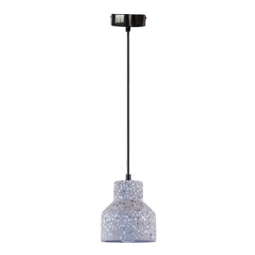 Candeeiro suspenso TERRAZZO 1xE27/60W/230V diâmetro 12 cm cinzento