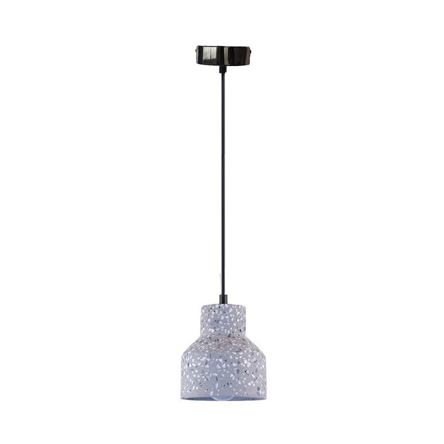 Candeeiro suspenso TERRAZZO 1xE27/60W/230V diâmetro 12 cm cinzento