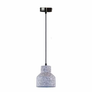 Candeeiro suspenso TERRAZZO 1xE27/60W/230V diâmetro 12 cm cinzento