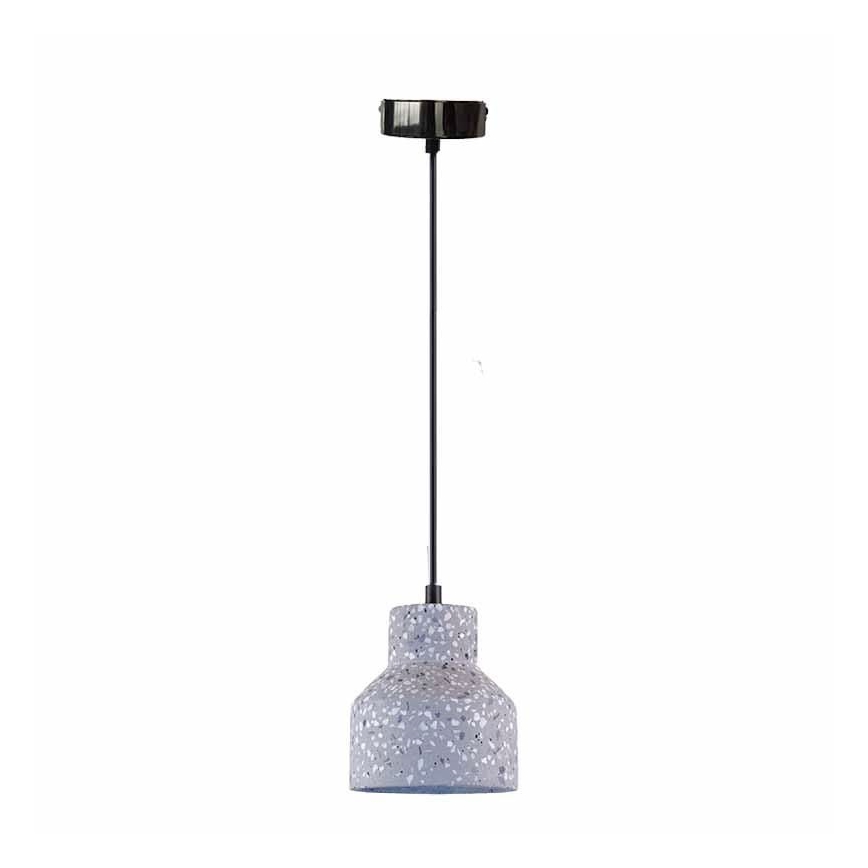 Candeeiro suspenso TERRAZZO 1xE27/60W/230V diâmetro 12 cm cinzento