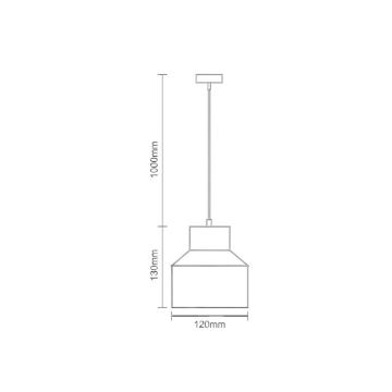 Candeeiro suspenso TERRAZZO 1xE27/60W/230V diâmetro 12 cm cinzento