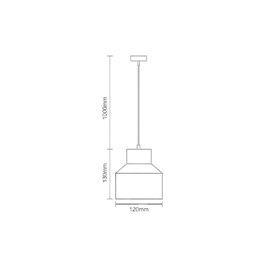 Candeeiro suspenso TERRAZZO 1xE27/60W/230V diâmetro 12 cm cinzento