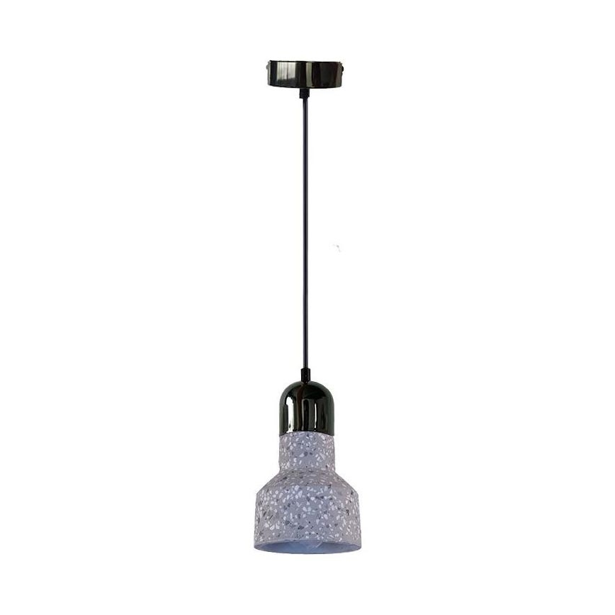 Candeeiro suspenso TERRAZZO 1xE27/60W/230V diâmetro 12 cm cinzento